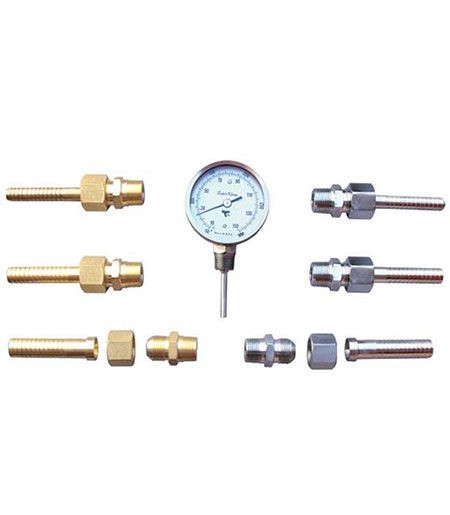 9-3/4-SERIES - 3 PIECE MIXER ADAPTERS & ADJUSTABLE ANGLE TEMPERATURE GAUGE